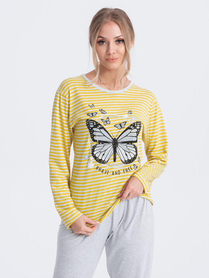 Women's pyjamas ULR221 - yellow