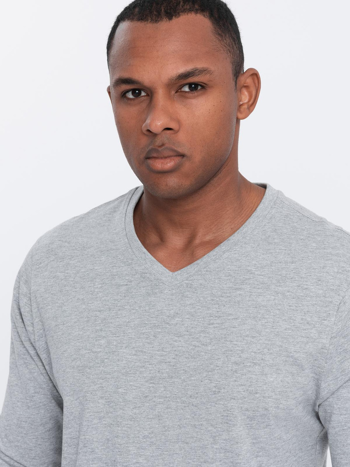 Zestaw longsleeve męski V-NECK - mix 2-pak V1 Z41