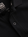 Men's pique knit polo shirt - black V1 S1374