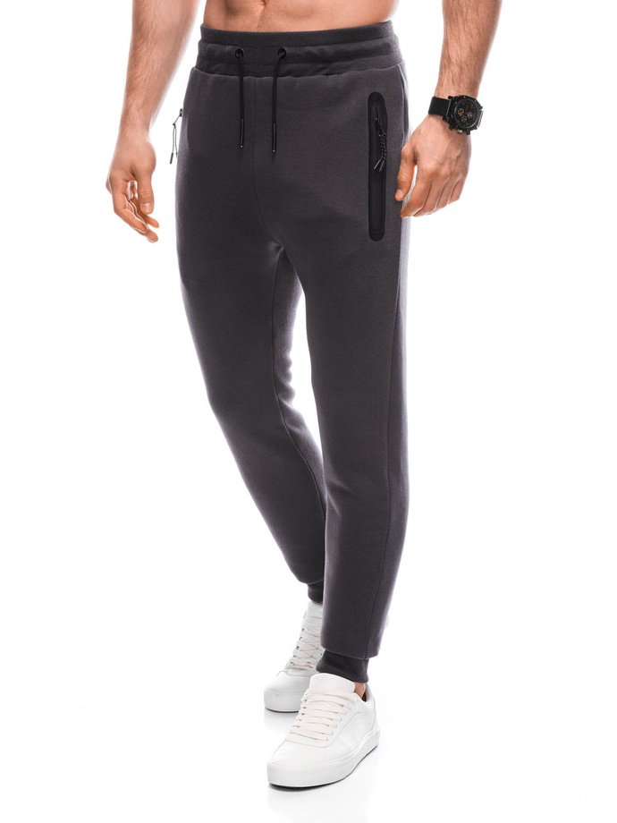 Men's sweatpants with zippered pockets EM-PASK-0102 - graphite V8 