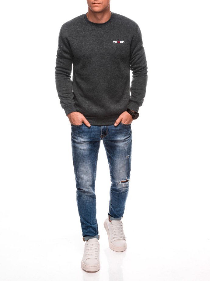 Bluza męska bez kaptura B1706 - grafitowy