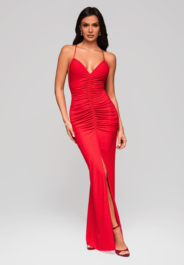 Evening dress LA-OM-DLR200 - red