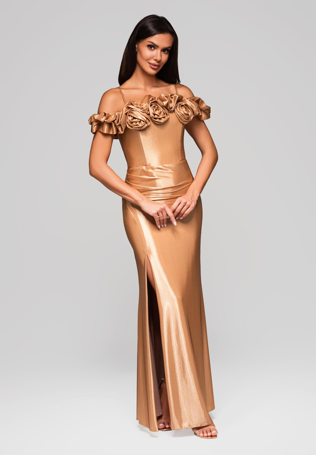 Evening dress LA-OM-DLR213 - gold