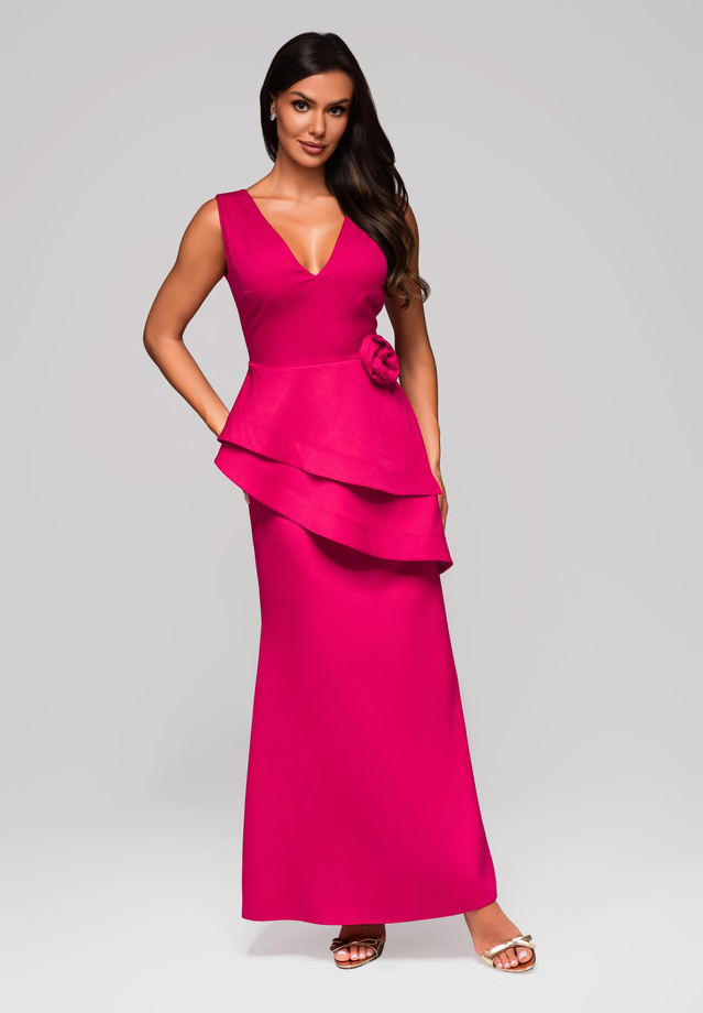 Evening dress LA-OM-DLR212- fuchsia