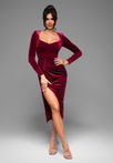 Evening dress LA-OM-DLR029 Regular Fit red