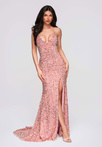 Evening dress LA-OM-DLR282 - pink