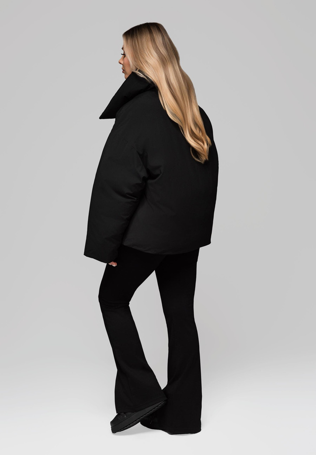 Women's quilted jacket with stand-up collar OW-JALP-0101 v1 - black