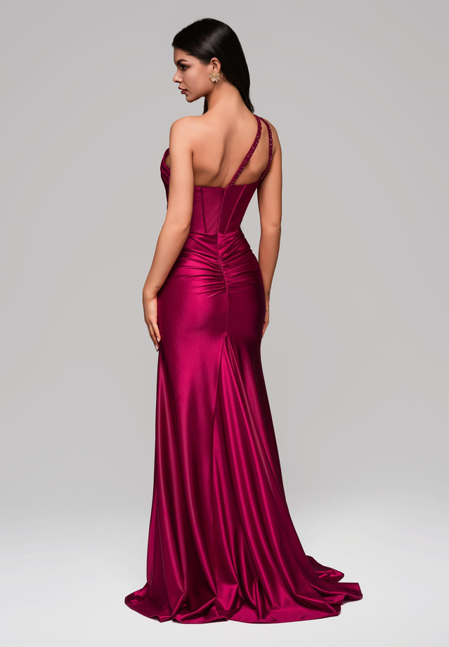 Evening dress LA-OM-DLR143 - dark red