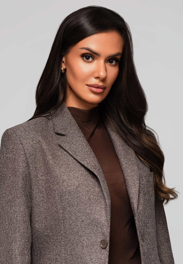 Women's jacket LW-BLZB-0101 v4 - brown