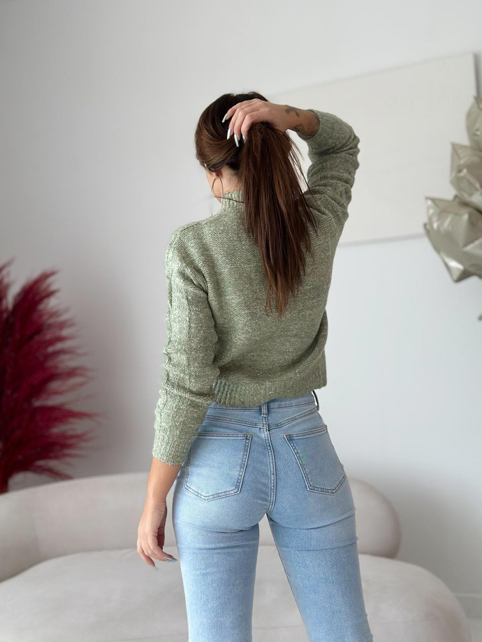 Women's sweater ELR023 - olive green