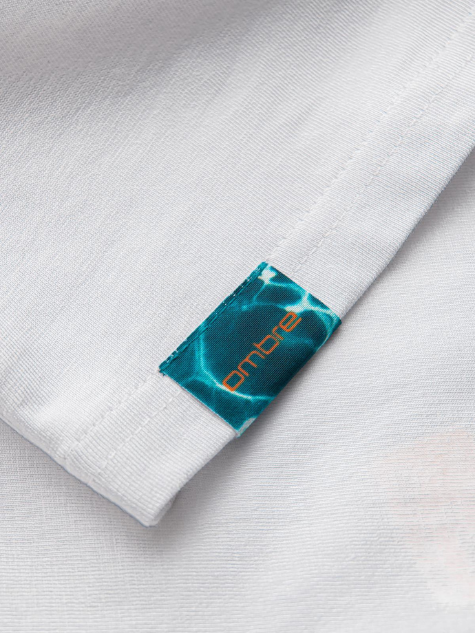 Bawełniany męski tank top z nadrukiem Summer Vibe – biały V2 OM-TSTT-0191