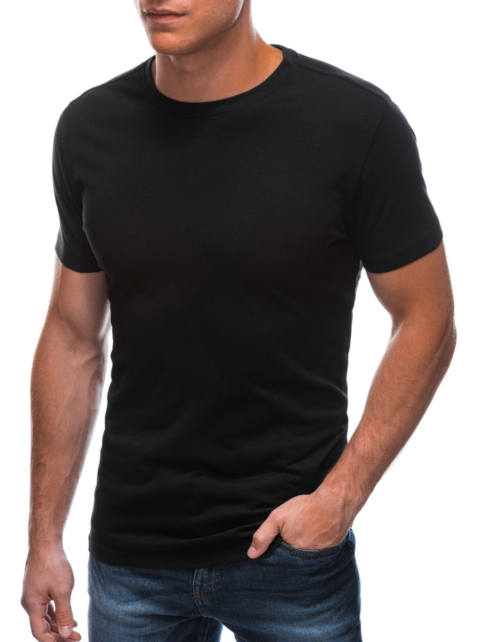 T-shirt męski basic EM-TSBS-0100 - CZARNY