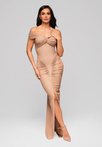 Evening dress LA-OM-DLR182 - nude