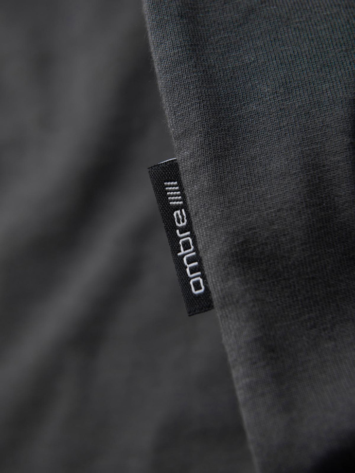 Men's classic cotton BASIC T-shirt - graphite V15 OM-TSBS-0236