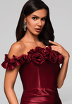 Evening dress LA-OM-DLR213 - burgundy
