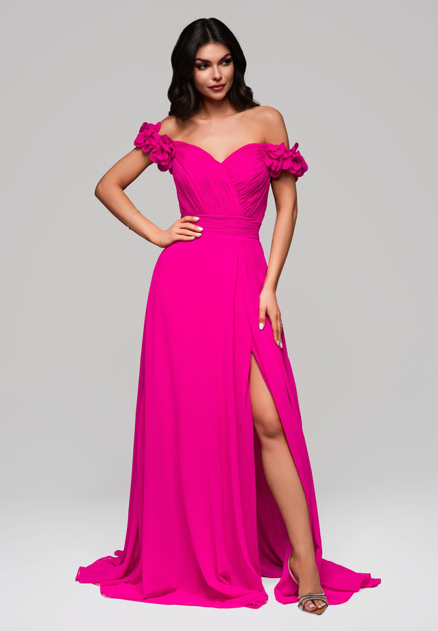 Evening dress LA-OM-DLR141 - fuchsia