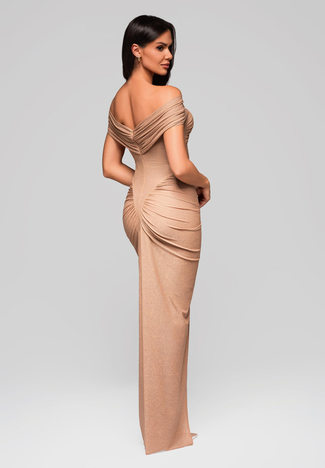 Evening dress LA-OM-DLR182 - nude