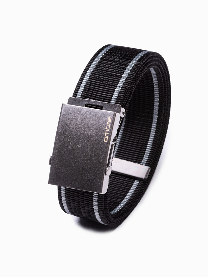 Men's bi-colored belt - black A028