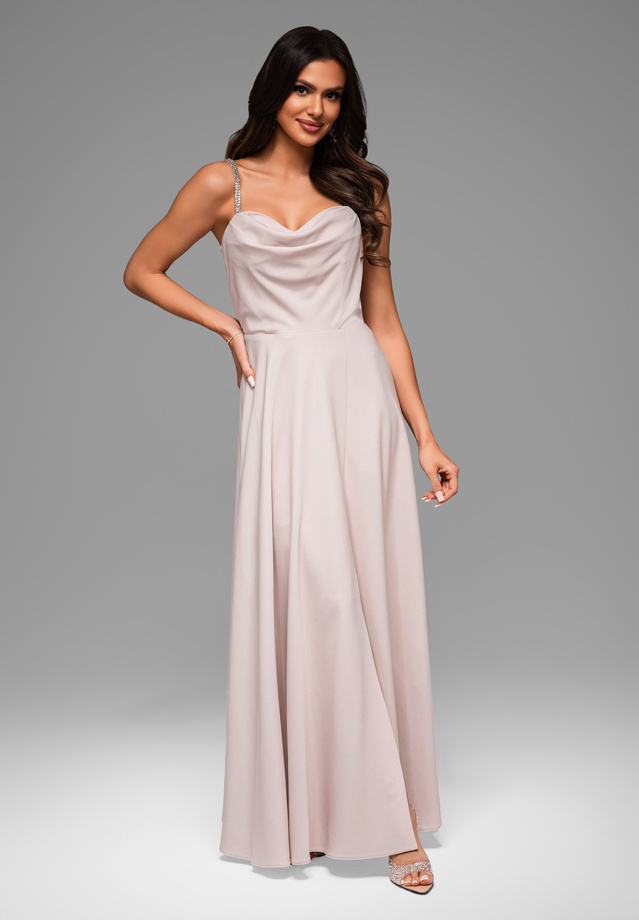 Evening dress LA-OM-DLR042 - beige