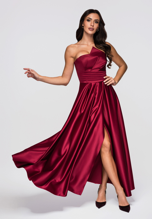 Evening dress LA-OM-DLR175 - burgundy
