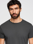 Men's classic cotton BASIC T-shirt - graphite V15 OM-TSBS-0236