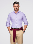 Men's cotton pastel oxford shirt - lavender V2 OM-SHOS-0183