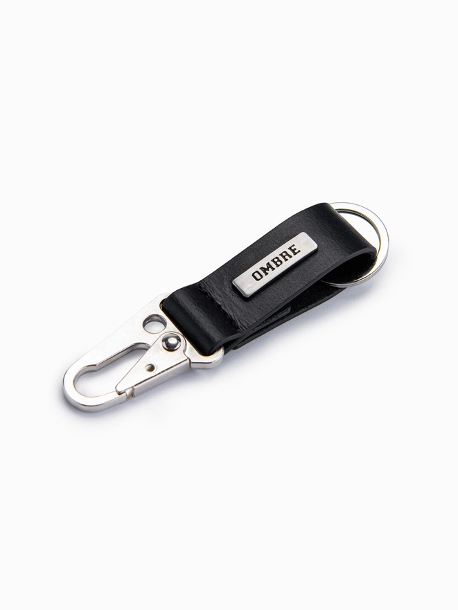 Men's key ring with snap hook - black V1 OU-ACKC-0100
