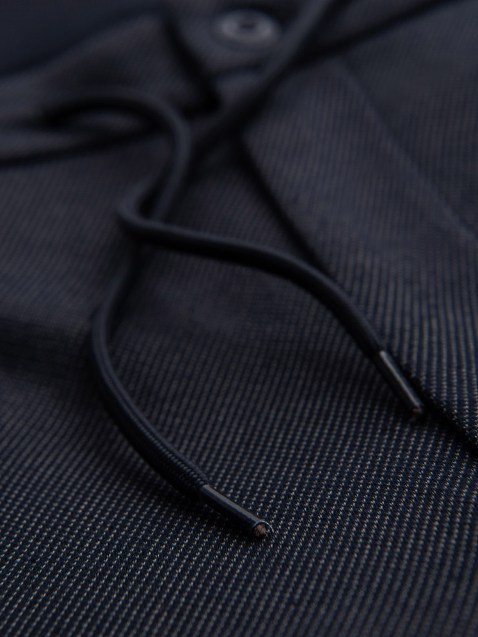 CARROT men's pants in structured two-tone knit - navy blue V1 OM-PACP-0168