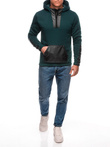 Men's zip-up sweatshirt B1696 - dark green