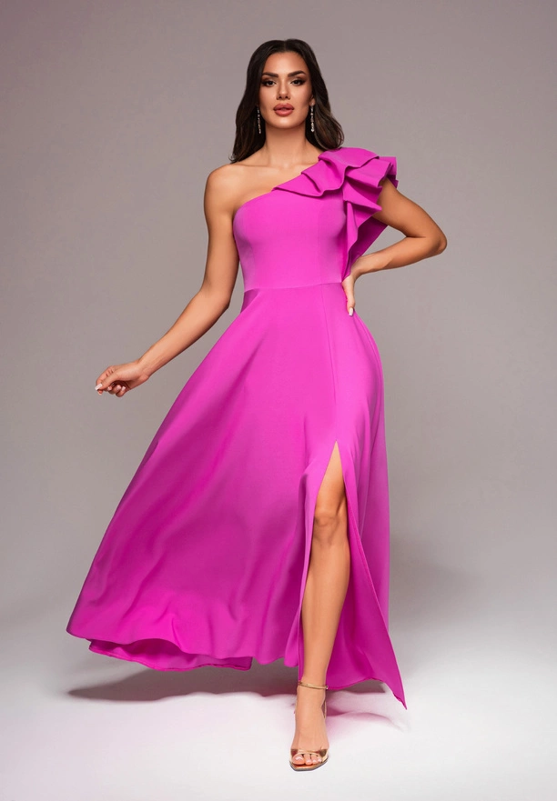 Evening dress LA-OM-DLR020 - fuchsia