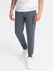 BASIC men's cotton sweatpants joggers - graphite V11 OM-PABS-0174