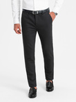 Men's classic chino pants with fine texture - black V5 OM-PACP-0188