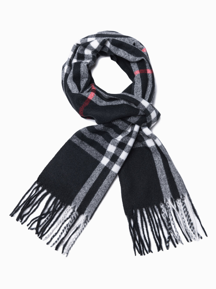 Men's scarf - black/red A408