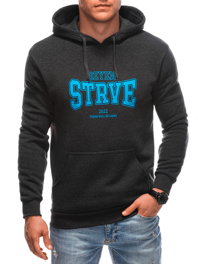 Men's zip-up sweatshirt B1616 - dark grey