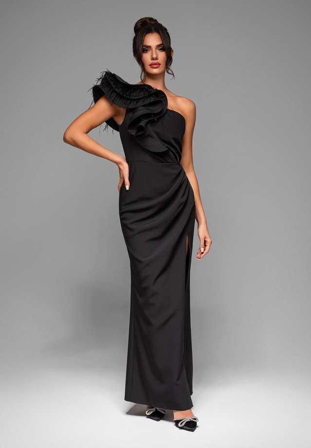 Evening dress LA-OM-DLR005 Regular Fit black