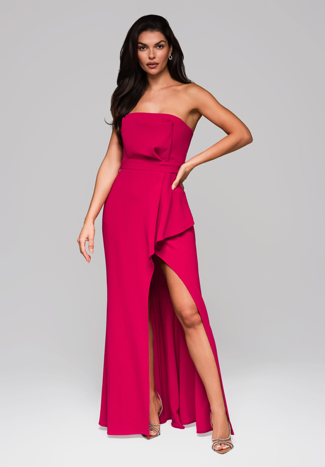Evening dress LA-OM-DLR201 - dark pink