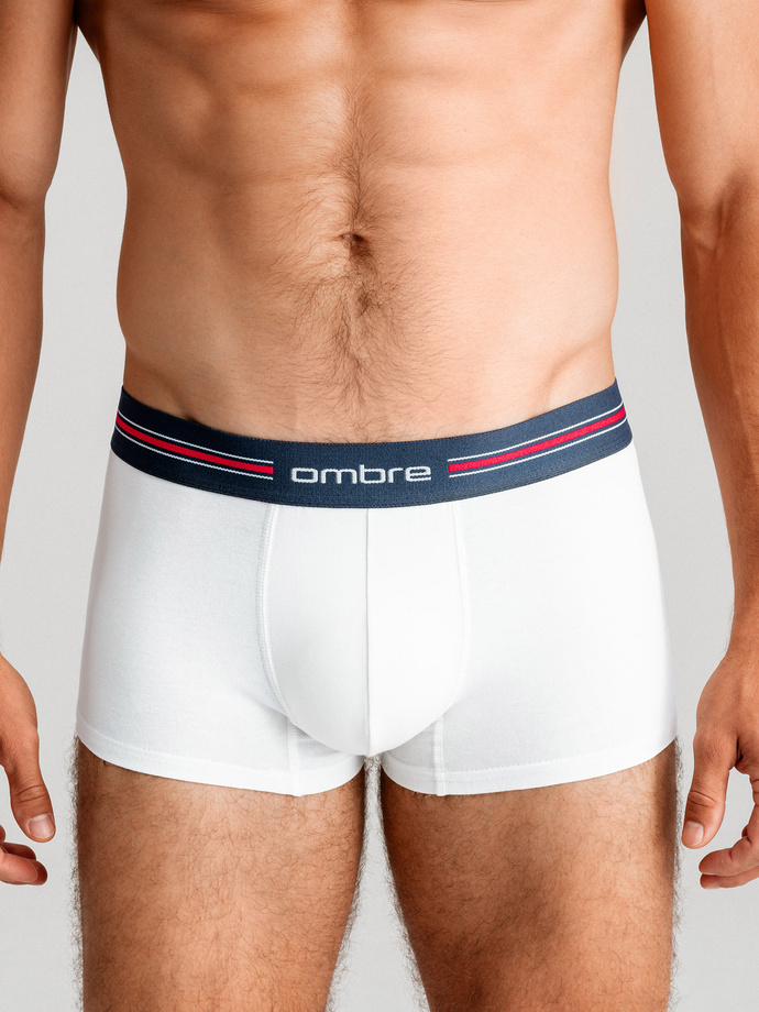 Klasyczne dopasowane męskie bokserki z gumką w paski – 3 pak mix OM-UNBO-0109