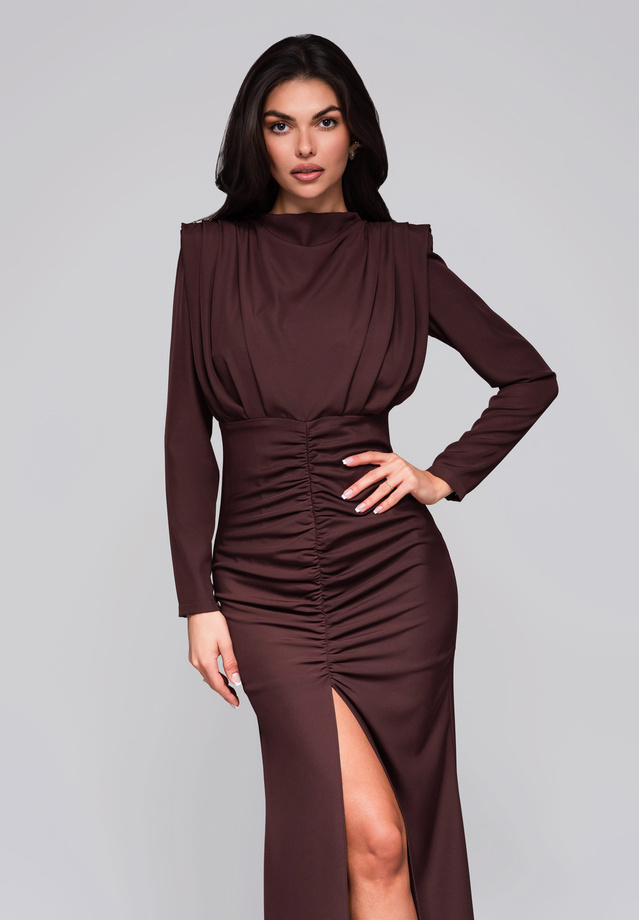 Evening dress LA-OM-DLR024 - brown
