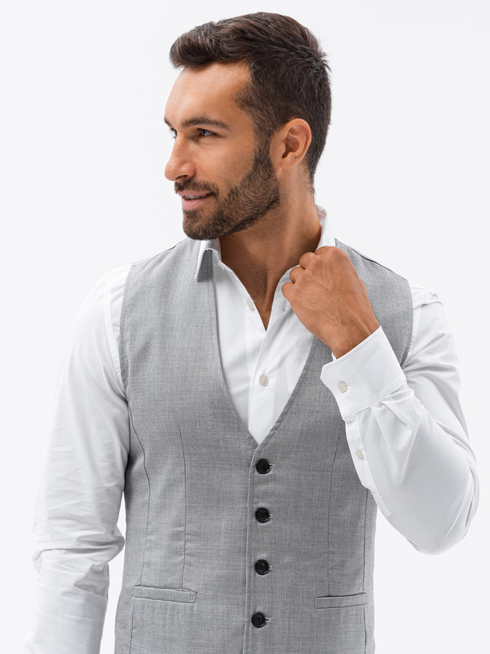 Men's vest - light grey V56