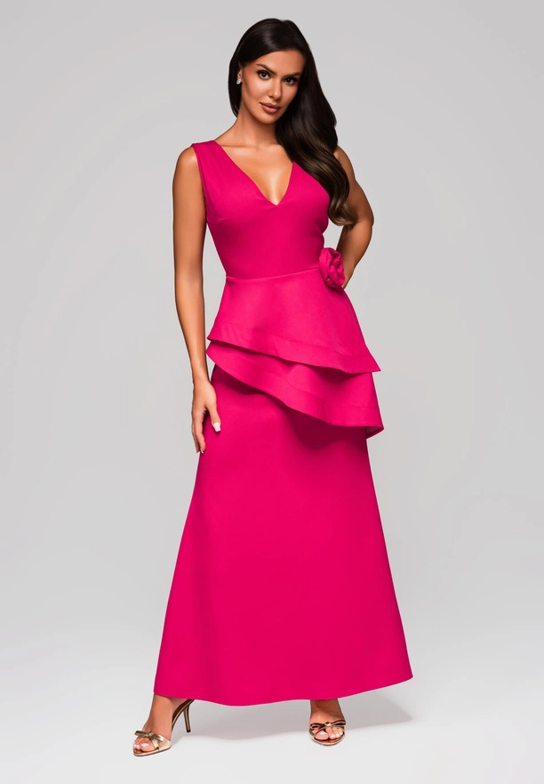 Evening dress LA-OM-DLR212- fuchsia