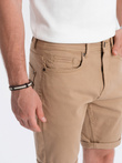 Szorty męskie CHINO - jasnobrązowe V9 OM-SRDS-0103