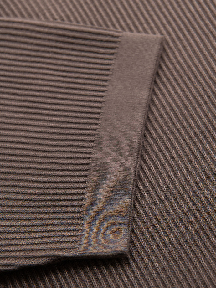 Męska koszulka polo bez guzików z otwartym kołnierzykiem – popielata V4 OM-POSS-0160