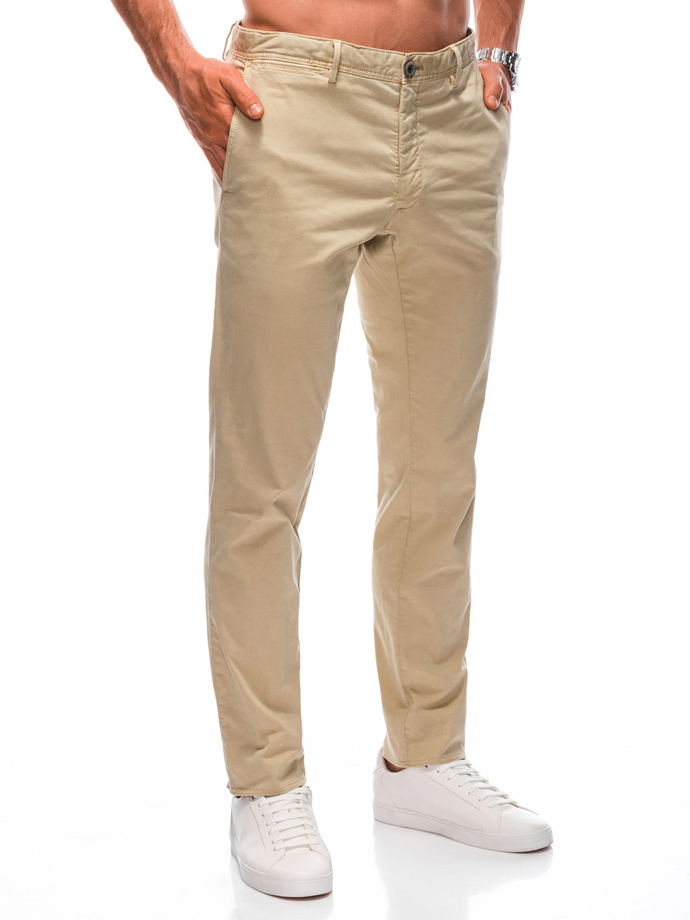 Men's pants chino P1359 - dark beige