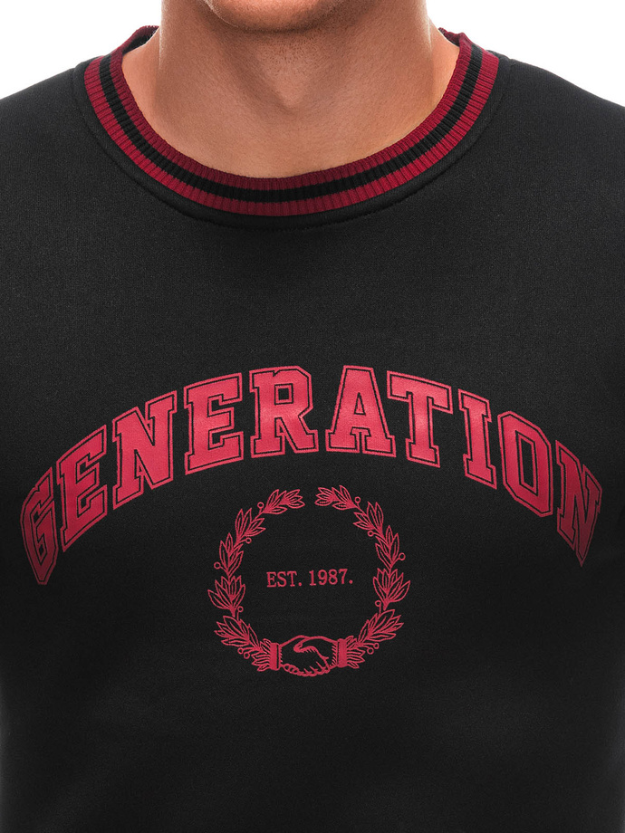 Men's sweatshirt B1622 - black/red