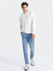 Men's SKINNY FIT denim pants with chino pockets - light blue V2 OM-PADP-0100