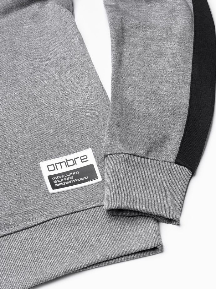 Men's hoodless sweatshirt OM-SSNZ-22FW-010 - V1 grey