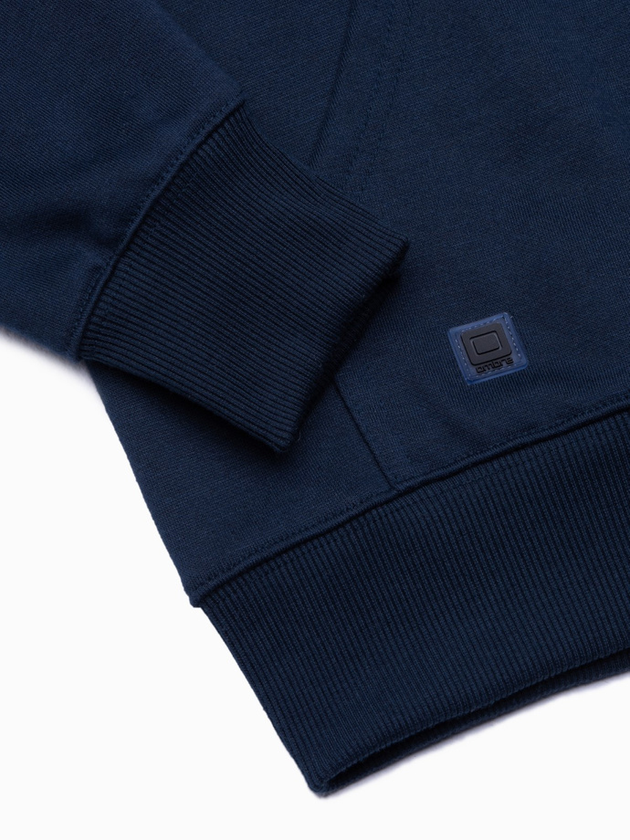 Bluza męska z kapturem BASIC - granatowa V3 B979