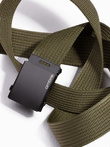 Men's belt with adjustable buckle - green A030