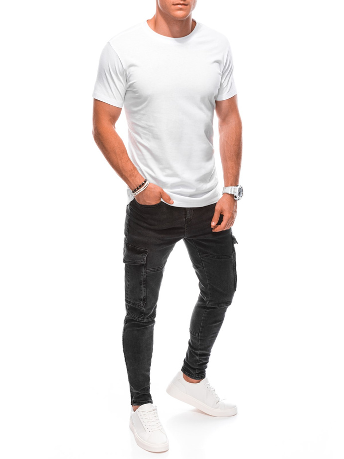T-shirt męski basic EM-TSBS-0100 - biały