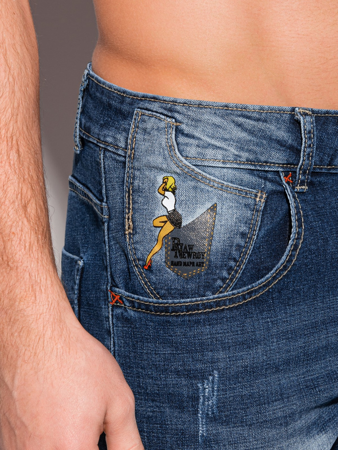 Men's jeans P1307 - blue